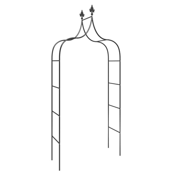 vidaXL Ruusukaari 2 kpl musta 120x38x260 cm teräs