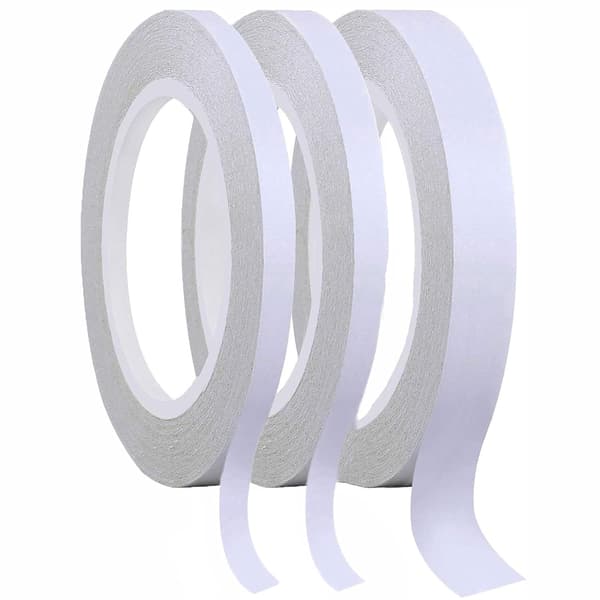 3 Rolls Double-Sided Tape, Double-Sided Clear Tape for Crafts, DIY, Scrapbooking (Width 0.99 cm/1.5 cm)