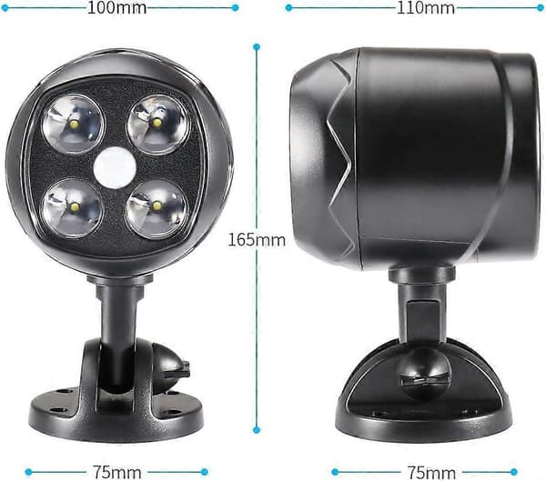 Outdoor Light with Motion Sensor, IP65 Waterproof LED Floodlight Battery Powered 600lm, Motion Sensor with Flexible Battery