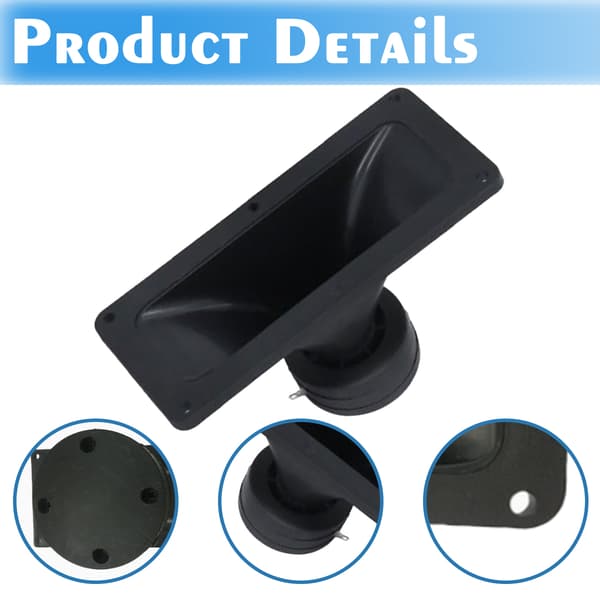 High-Sensitivity Horn Tweeter, Dual-Driven Ceramic Piezo Horn Tweeter with Frequency Range 2.2K-27KHz, 4-8 Ohm Impedance Upgrade Optimization for