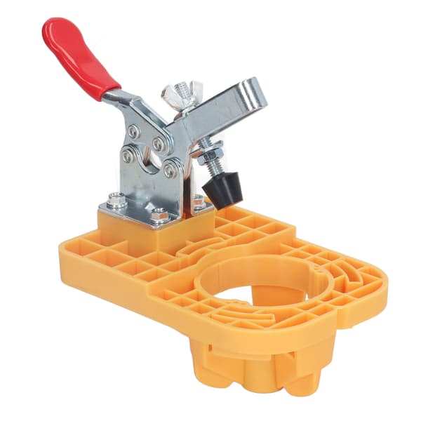 Cabinet Hinge Hole Drill Guide, Cutter Bit Set with Drill Locator Guide and Symmetrical Hole Compatibility, Precision Jig for 35mm