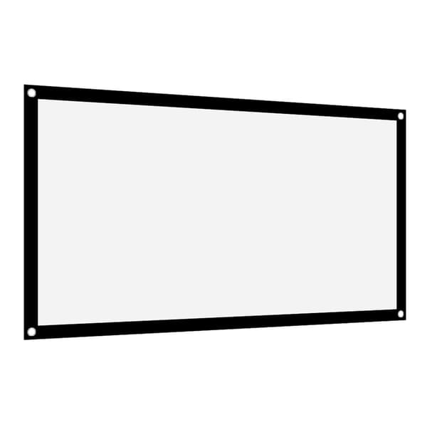 Foldable Projector Screen 60 Inch, 16:9 Wrinkle-Free Portable Projection Curtain with Black Border, Translucent Synthetic Polyester Fabric Screen for