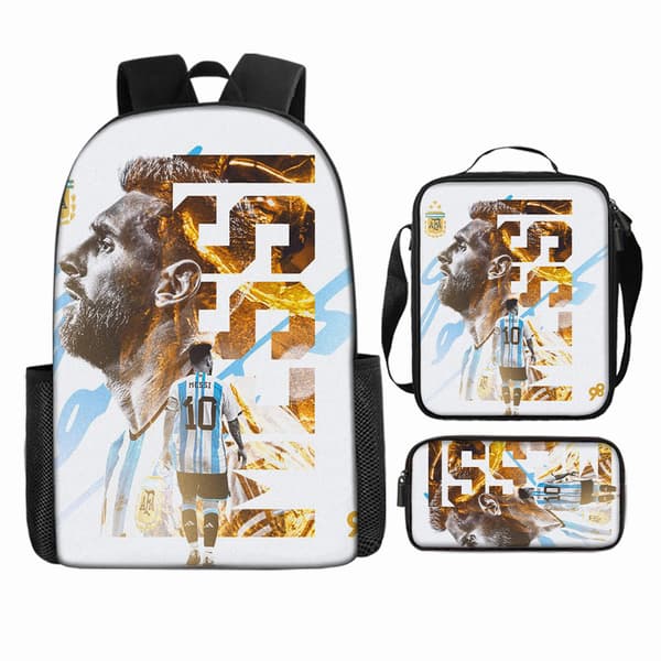 New 2026 USA-Canada Cup Soccer Backpack Set for Kids, Three-Piece Backpack, Student Shoulder Bag (YJD) 4 4 Three-piece set