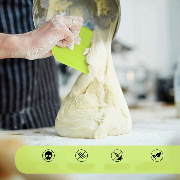 Multifunctional Scraper, Food-Safe Plastic Bench Scraper for Flexible Dough Cutting, Non-Stick Material for Easy Cleaning, Suitable for
