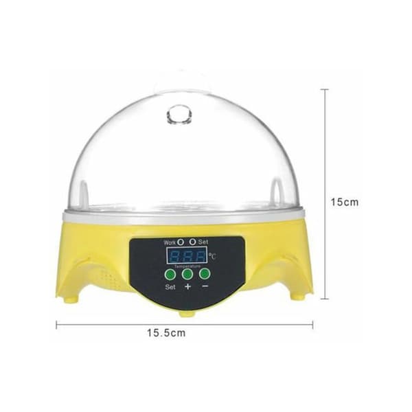 [LCS] Mini Egg Incubator 15.5 x 15 cm Capacity 7 Eggs Hatching Tool
