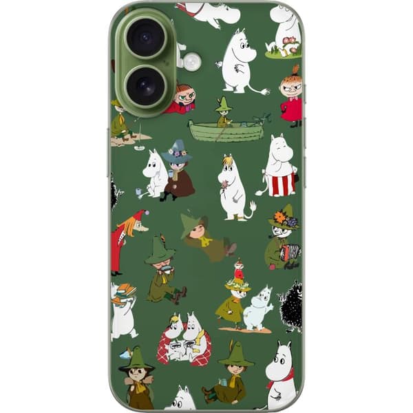 Compatible Phone Case for Apple iPhone 17 Multiple Figures in Playful Pattern on Green Background