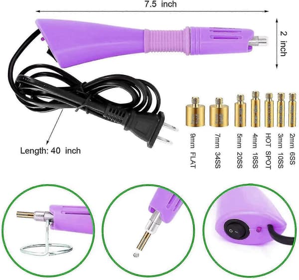 Rhinestone Applicator, Bedazzled Kit with Rhinestones DIY Hotfix