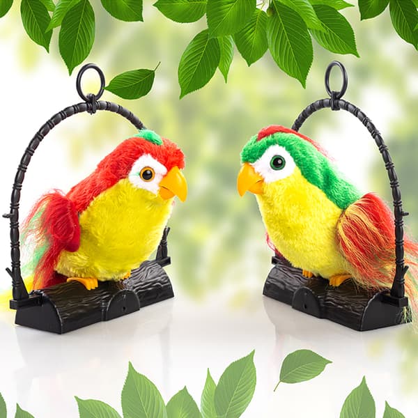 Talking Parrot Repeats Your Words Electronic Plush Toy Birthday Gift for Kids