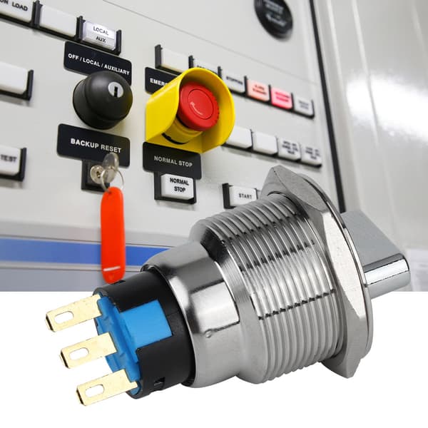 19mm Stainless Steel Rotary Switch IP67 Selector Switch (3 Pin And 2 Position)