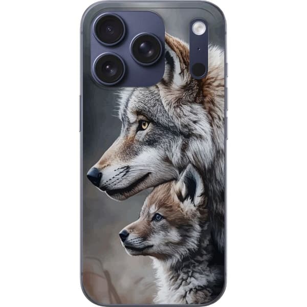 Kompatibelt mobildeksel til Apple iPhone 17 Pro Ulver Vill Ulv Dyr Mystikk
