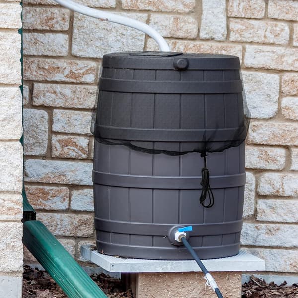 Rain Barrel Net Cover/Bucket Cover 1/3-pack - Durable Polyester with Drawstring, Protects Against Debris, 6