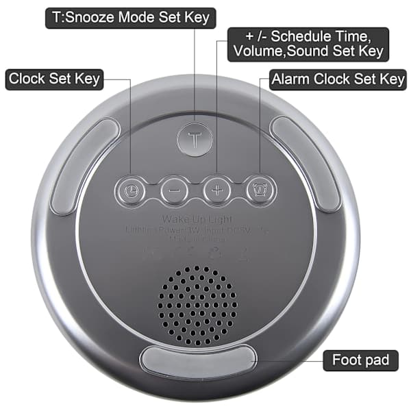 Touch Wake Up Natlampe med Solopgangssimulering Vækkeur