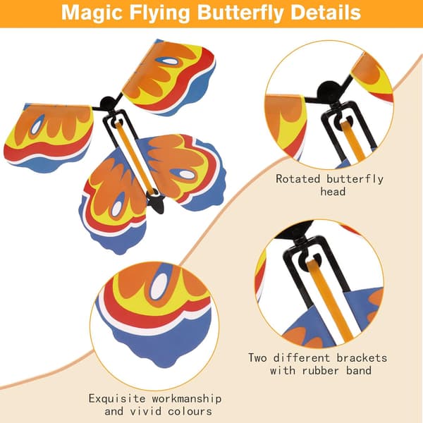 Magic Flying Butterfly 10*12CM - Plastic, Durable, Compact - For Outdoor Use, Party