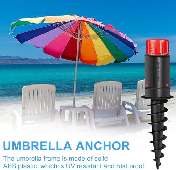 Portable Beach Umbrella Anchor, Solid and Sturdy Outdoor Umbrella Stand for Universal Compatibility, Versatile Outdoor Use on Various Surfaces