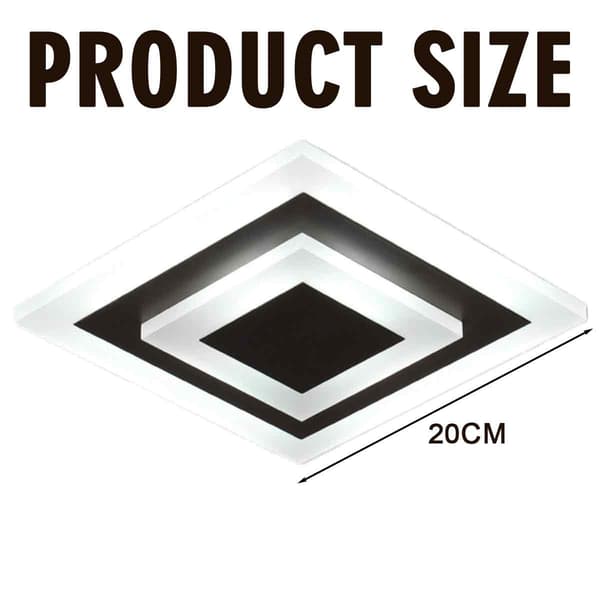 Modern Design Ceiling Lamp, Simple Square Design LED Plafond with Remote Control for Living Room Bedroom Kitchen Bathroom