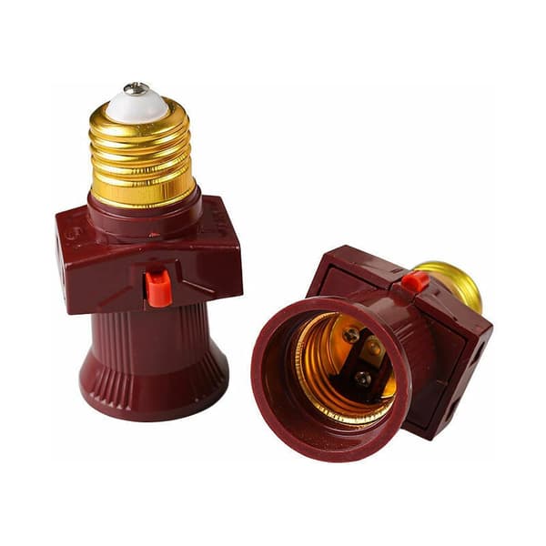 2E27 Skruvsockeladapterset med 6A, 250V strömbrytare [Energiklass A]