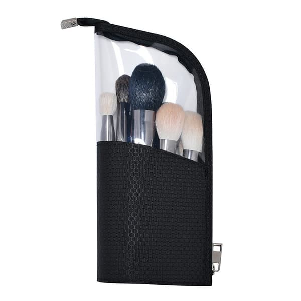 Pencil Case Storage Bag Cosmetic Zipper Bag Portable Waterproof and Dustproof Vertical Toiletry Bag with Compartments