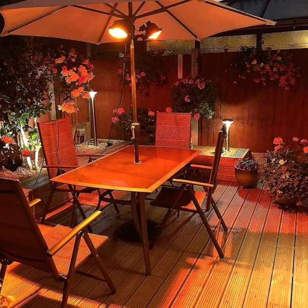 500 Watt Ruby-kompatibel med Heatmaster R7 halogenvarmelampe for hagevarmer - 4-pakning