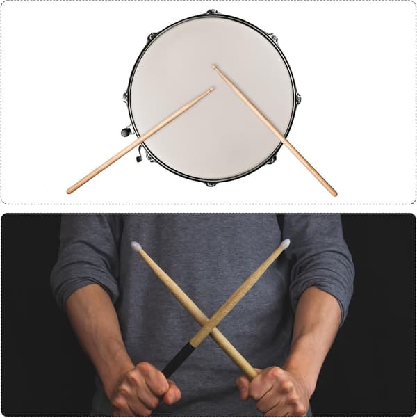 2pcs Drumstick Tape Drumstick Grip Wrap Non-slip 1\" Width 43\" for Percussion Drum Accessories White Black