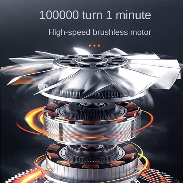 Cordless Electric Blower, Rechargeable Air Duster, Handheld Cleaning Tool with Modes, High-Speed Suction Fan, Accessories for Computer, Home, [DB]