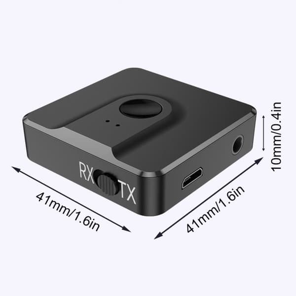 Bluetooth 5.0 sender/mottaker - 2-i-1 trådløs lydadapter sender og mottaker for PC, TV og telefon HB017[DB]