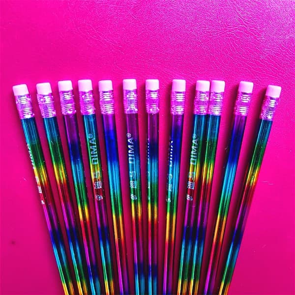12-pack Rainbow HB Pencils with Eraser from Sassafras