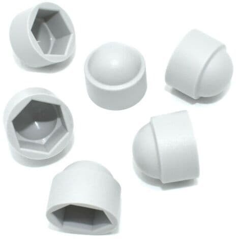 Screw and Nut Cap, Pack of 20 White Plastic Covers M10 (17mm Spanner) for Hex Nuts and Bolts White