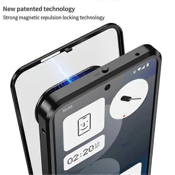 [LCS]Compatible with Nothing Phone (3a) Pro Matte Case Aluminum Alloy + PC Phone Case Pop-Up Snap Lock Grey Grey
