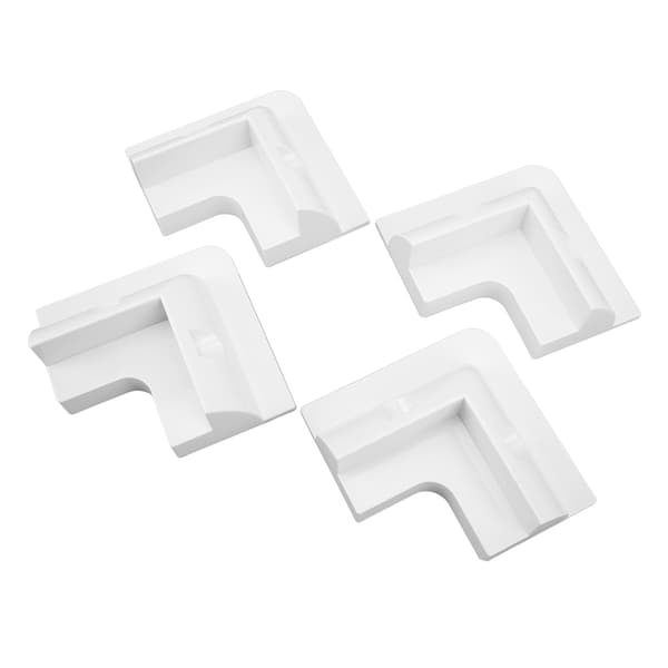 4pcs Solar Panel Corner Mount Anti UV ABS Roof Drill-Free Mounting for RVs Boats