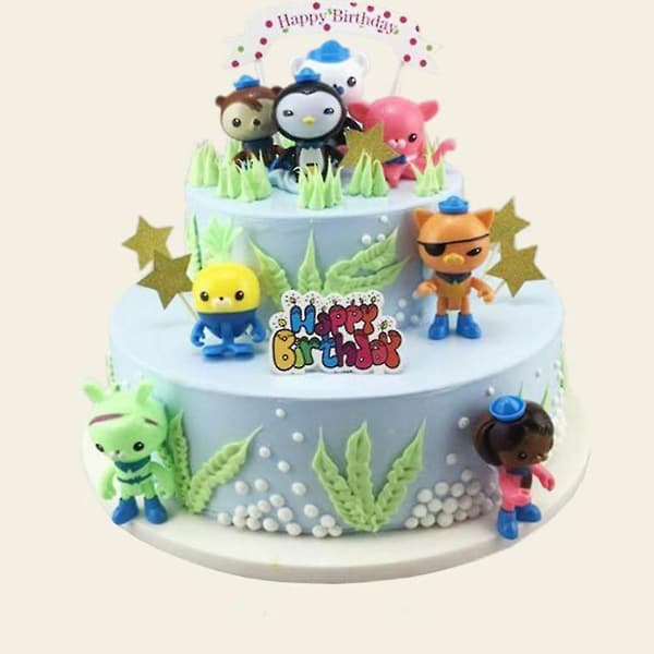 8-pack The Octonauts Djurfigurer Octo Crew Pack Lekset Actionfigurer Leksaker Barn
