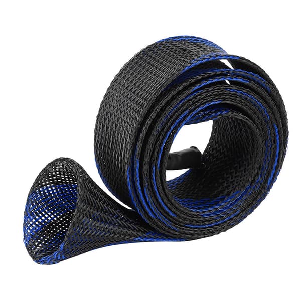 Flat Arm Expandable Casting Fishing Rod Protective Cover Black Blue