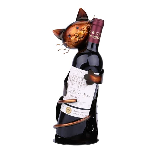 Cat-shaped Wine Rack, Wine Bottle Holder, Wine Shelf, Metal Sculpture, Practical Sculpture