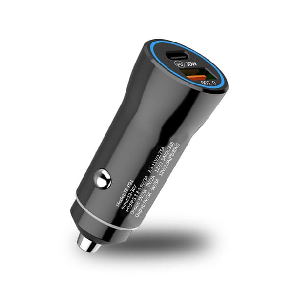 Hurtig Biloplader til iPhone 17 / iPhone 17 AIR / iPhone 17 PRO / iPhone 17 PRO MAX - Cigarettænder USB USBC Phonillico®_Særlige Gaver