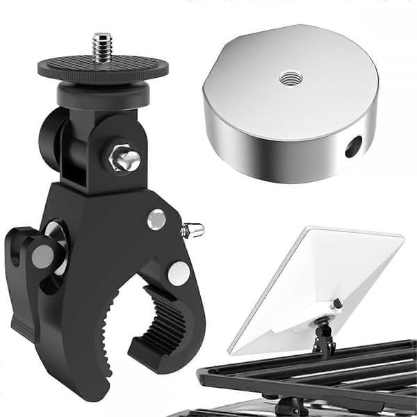 Compatible with Starlink Mini Mount, Adjustable Angle Clamp for RV Ladders, Yacht Rails, and Roofs