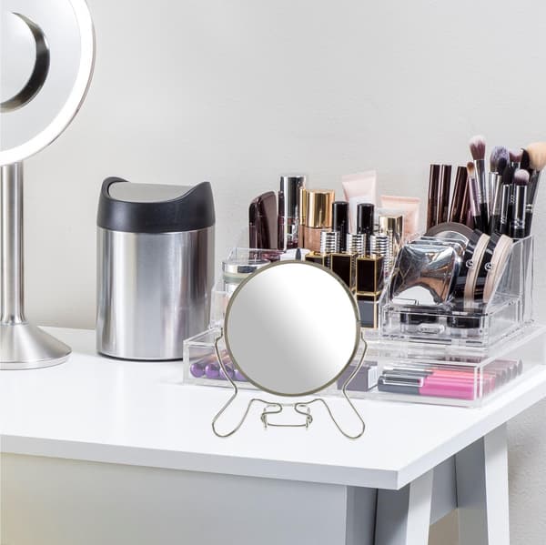 Magnifying Mirror 2-Way Makeup Mirror 360-Degree Rotating Portable Mirror 1 Side 6-Inch Regular Round Two-Way Magnifier (1 pc)