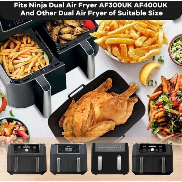 Airfryer tilbehør - silikone - 2-pak, 5 x 7 cm