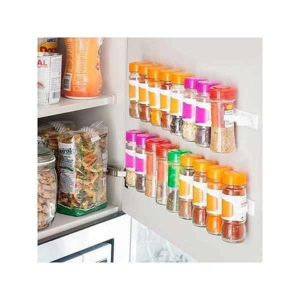 Versatile Spice Organizer, Practical Spice Clip with Self-Adhesive and Divisible Design, Wall-Mounted Organizer for Space-Saving Shelf in the Kitchen