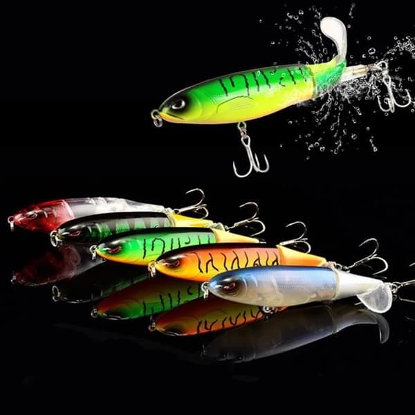 5 STK-15G-A--Whopper Plopper Minnow Hårdragsett, Spinnende Hale Kunstige Agn, Materiale[DB]