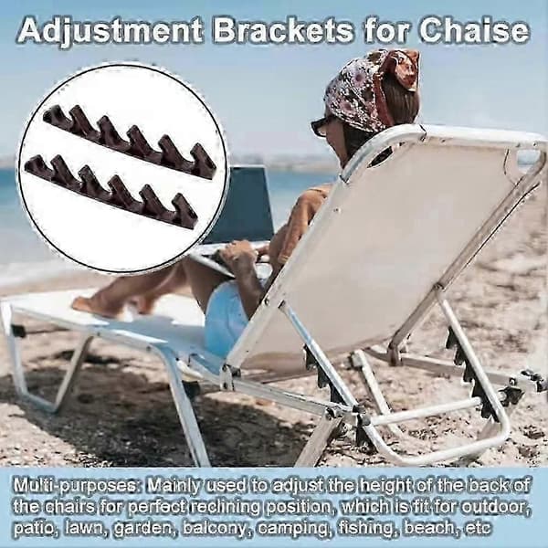 Adjustment Brackets for Chaise 5-Position Backrest Adjuster for Outdoor Patio Lounge Plastic Ho
