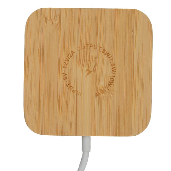 Inductive Charging Station, Bamboo Material 3 in 1 Wireless Charger for Universal Compatibility, Protection Function with Intelligent Indicator Lights