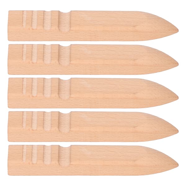 5 Pcs Leather Polishing Tool Beech Edge Polisher Slicker Hand Tool Set Kit for DIY