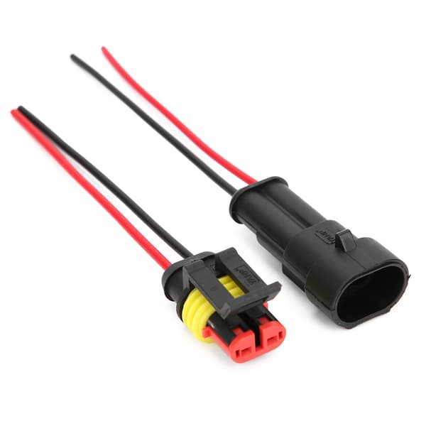 5 Set 1/2/3 Pin Waterproof Electrical Car Connector with Wire Cable 2P