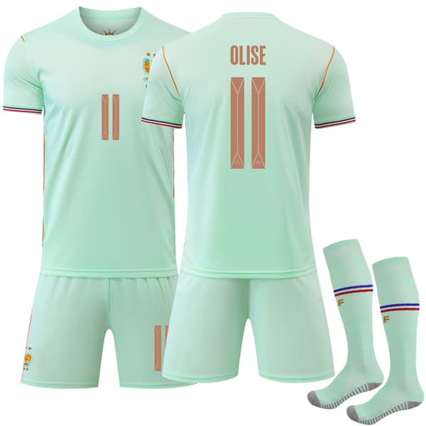MM 2026 Ranska Vieraspelipaita + shortsit + sukat Nro 11 Olise 26