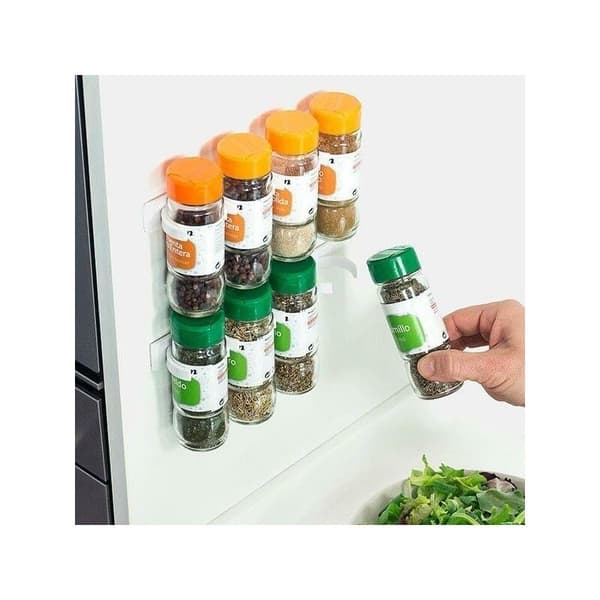 Versatile Spice Organizer, Practical Spice Clip with Self-Adhesive and Divisible Design, Wall-Mounted Organizer for Space-Saving Shelf in the Kitchen