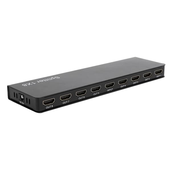 8-Port HDMI 1.4 Splitter – 1080P Lyd og Video Distributør