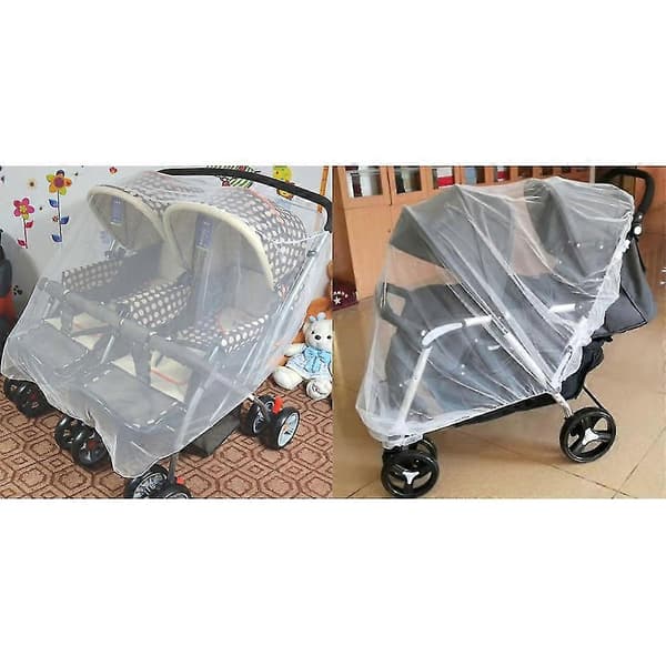 Double Stroller Anti-Mosquito Net Insect Net for Car Seat Twin Stroller Mesh Cover Sti Style 1