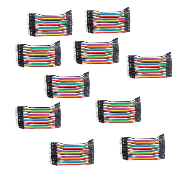10 stk 2,54 mm hann til hunn jumperkabel plastkoblingskabel for datamaskinelektronikk