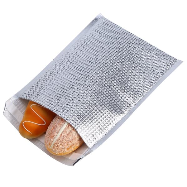Isolerad matförvaringspåse - 10 st engångs kylväskor i aluminiumfolie (30*35cm)