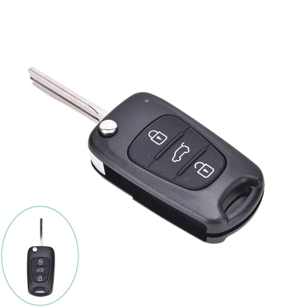 Nøglehus 3 knapper Fob til Hyundai I20 I30