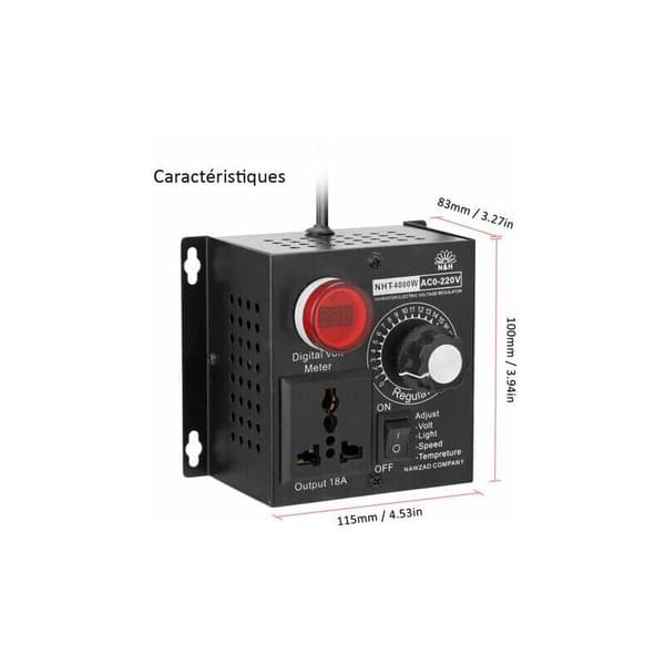 AC 220V 4000W Kompakt Kontroller Variabel Spänning Portabel hastighet – justerbar, bärbar
